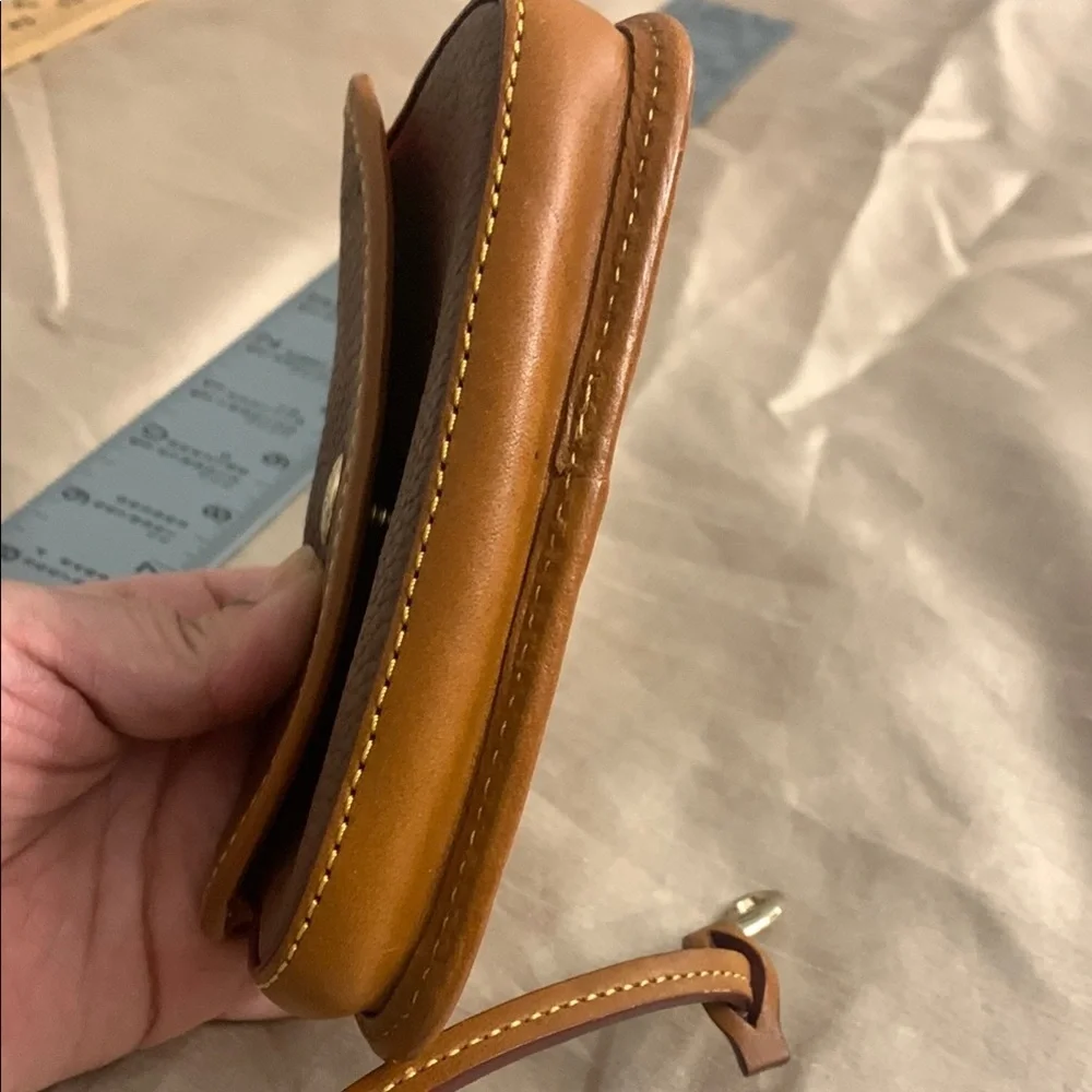 Dooney & Bourke Leather with Flap Closure and Wristlet NEVER USED LIKE NEW